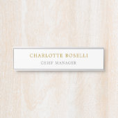 Minimalistische Klassieke Professionele Gouden Kle Deurbordje (Voorkant)