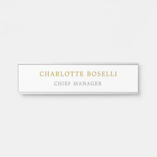 Minimalistische Klassieke Professionele Gouden Kle Deurbordje