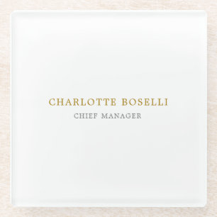 Minimalistische Klassieke Professionele Gouden Kle Glazen Onderzetter