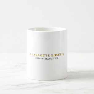 Minimalistische Klassieke Professionele Gouden Kle Koffiemok