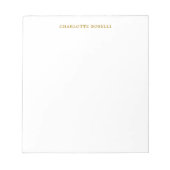 Minimalistische Klassieke Professionele Gouden Kle Notitieblok (Voorkant)