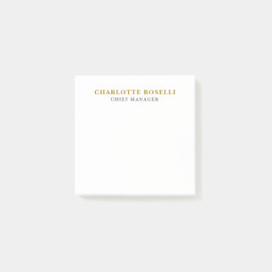 Minimalistische Klassieke Professionele Gouden Kle Post-it® Notes