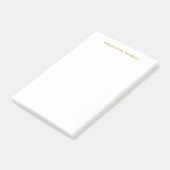Minimalistische Klassieke Professionele Gouden Kle Post-it® Notes (Schuin)
