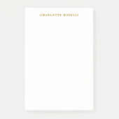 Minimalistische Klassieke Professionele Gouden Kle Post-it® Notes (Voorkant)