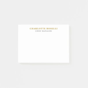 Minimalistische Klassieke Professionele Gouden Kle Post-it® Notes