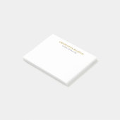 Minimalistische Klassieke Professionele Gouden Kle Post-it® Notes (Schuin)