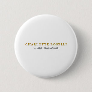 Minimalistische Klassieke Professionele Gouden Kle Ronde Button 5,7 Cm