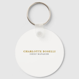 Minimalistische Klassieke Professionele Gouden Kle Sleutelhanger