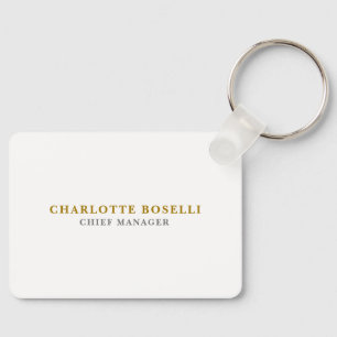 Minimalistische Klassieke Professionele Gouden Kle Sleutelhanger