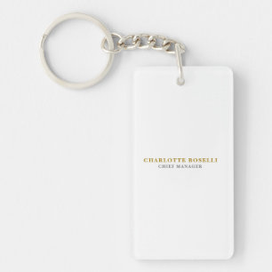 Minimalistische Klassieke Professionele Gouden Kle Sleutelhanger