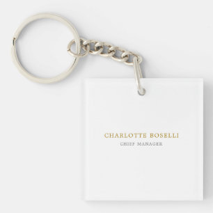 Minimalistische Klassieke Professionele Gouden Kle Sleutelhanger