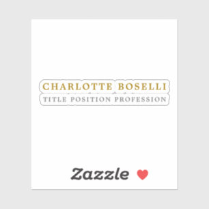 Minimalistische Klassieke Professionele Gouden Kle Sticker