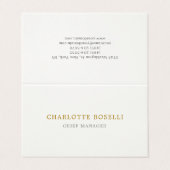 Minimalistische Klassieke Professionele Gouden Kle Visitekaartje (Buitenkant ongevouwen)