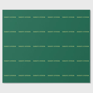 Minimalistische Klassieke Professionele Groen Geel Cadeaupapier