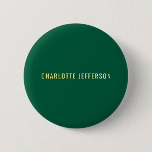 Minimalistische Klassieke Professionele Groen Geel Ronde Button 5,7 Cm