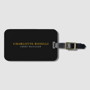 Minimalistische Klassieke Professionele Zwarte Gou Bagagelabel