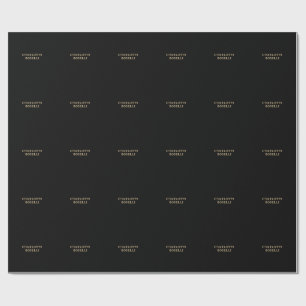 Minimalistische Klassieke Professionele Zwarte Gou Cadeaupapier