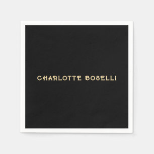 Minimalistische Klassieke Professionele Zwarte Gou Servet