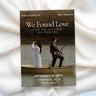 Minimalistische klassieke romantische foto roman b save the date