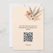 Minimalistische klassieke script bruiloft uitnodig kaart (Achterkant)