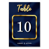 Minimalistische Klassieke Tijdloze Marine & Gouden Kaart (Voorkant)