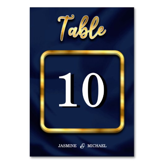 Minimalistische Klassieke Tijdloze Marine & Gouden Kaart (Voorkant)