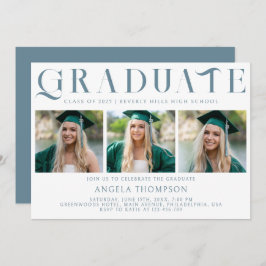 Minimalistische klassieke typografie 3 foto afstud kaart