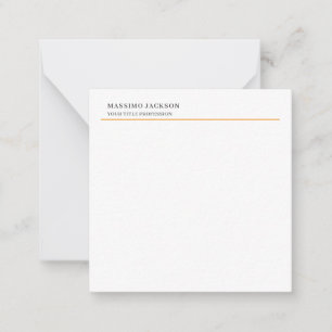 Minimalistische Klassieke Zakelijke Stijl Notitiekaartje