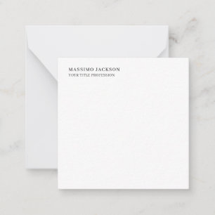 Minimalistische Klassieke Zakelijke Stijl Notitiekaartje