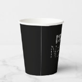 Minimalistische klassieke zwart-wit film nacht papieren bekers (Rechts)