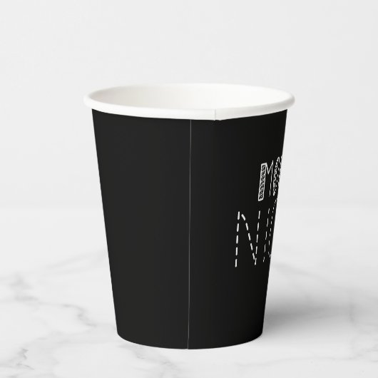 Minimalistische klassieke zwart-wit film nacht papieren bekers (Rechts)