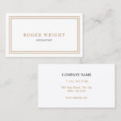 Minimalistische Klassieker Visitekaartje (Voorkant / Achterkant)