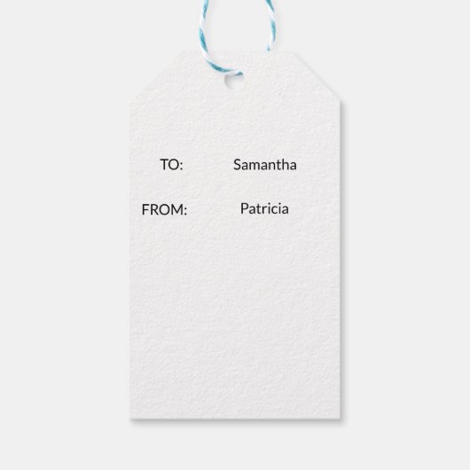 Minimalistische Klavers Gift Label Cadeaulabel (Achterkant)