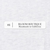 Minimalistische kledingmaat in zwart-wit labels (Design 1)