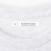 Minimalistische kledingmaat in zwart-wit labels (Aangebracht)