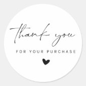 Minimalistische kleine bedrijven ronde sticker (Voorkant)