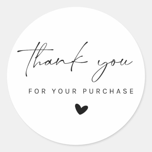 Minimalistische kleine bedrijven ronde sticker (Voorkant)