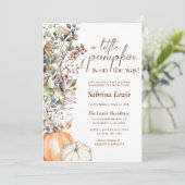 Minimalistische kleine pompoen herfst Herfst Baby  Kaart (Staand voorkant)