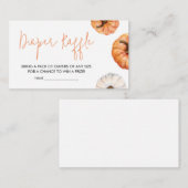 Minimalistische kleine pompoen luier loterij informatiekaartje (Voorkant / Achterkant)