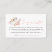 Minimalistische kleine pompoen luier loterij informatiekaartje (Voorkant)