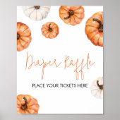 Minimalistische kleine pompoen luier loterij poster (Voorkant)