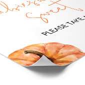 Minimalistische kleine pompoenbaby's zijn zoet poster (Hoek)