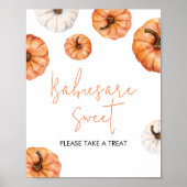 Minimalistische kleine pompoenbaby's zijn zoet poster (Voorkant)