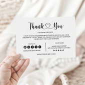 Minimalistische kleine Visitekaartje afdrukbare da Bedankkaart