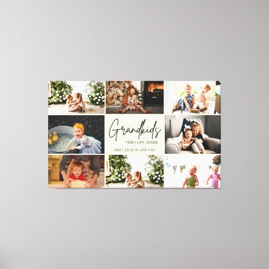 Minimalistische kleinkinderen maken het leven groo canvas afdruk (Voorkant)