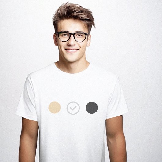 Minimalistische kleur Graphic Clever White T-shirt