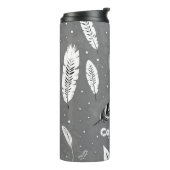 MINIMALISTISCHE KLEUR GRIJS RETRO ONTWERP BOHO PAT THERMOSBEKER (Gedraaid links)