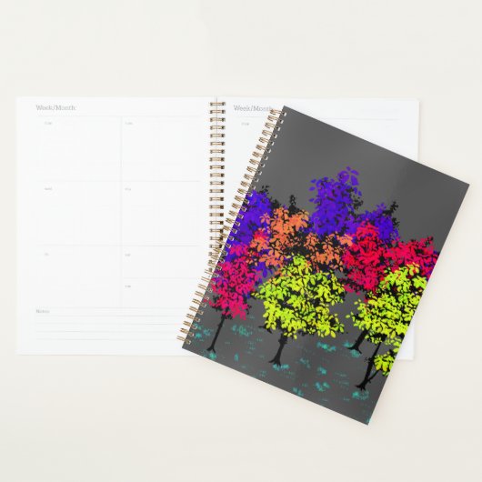 Minimalistische Kleuraccent Bomen Planner (Display)