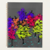 Minimalistische Kleuraccent Bomen Planner (Voorkant)