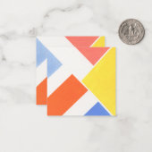 Minimalistische kleuren notitiekaartje (Voorkant / Achterkant in situ)